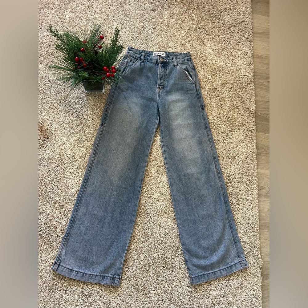 Casual Light Blue Denim Pants